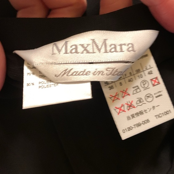 MAX MARA BLACK ASYMMETRICAL SKIRT - Picture 11 of 13